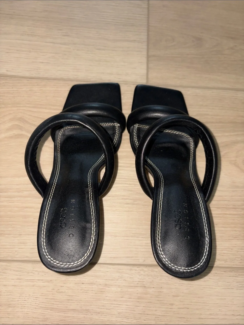 Black Women's Double Strap Slide Sandals - ASOS